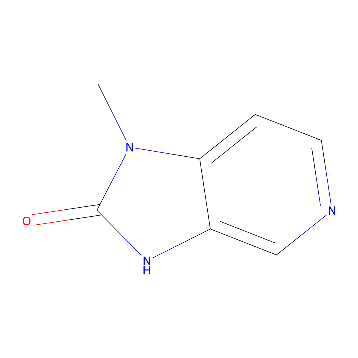 1-methyl-1H,2H,3H-imidazo(4,5-c)pyridin-2-one molecular structure, CAS 40423-52-7