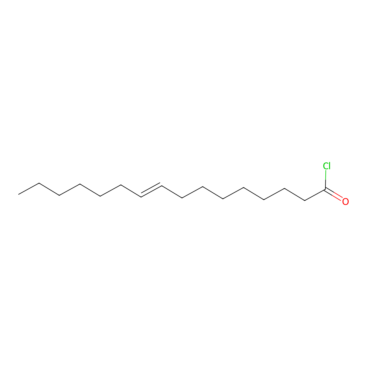 Hexadec-9-enoyl Chloride molecular structure, CAS 40426-22-0
