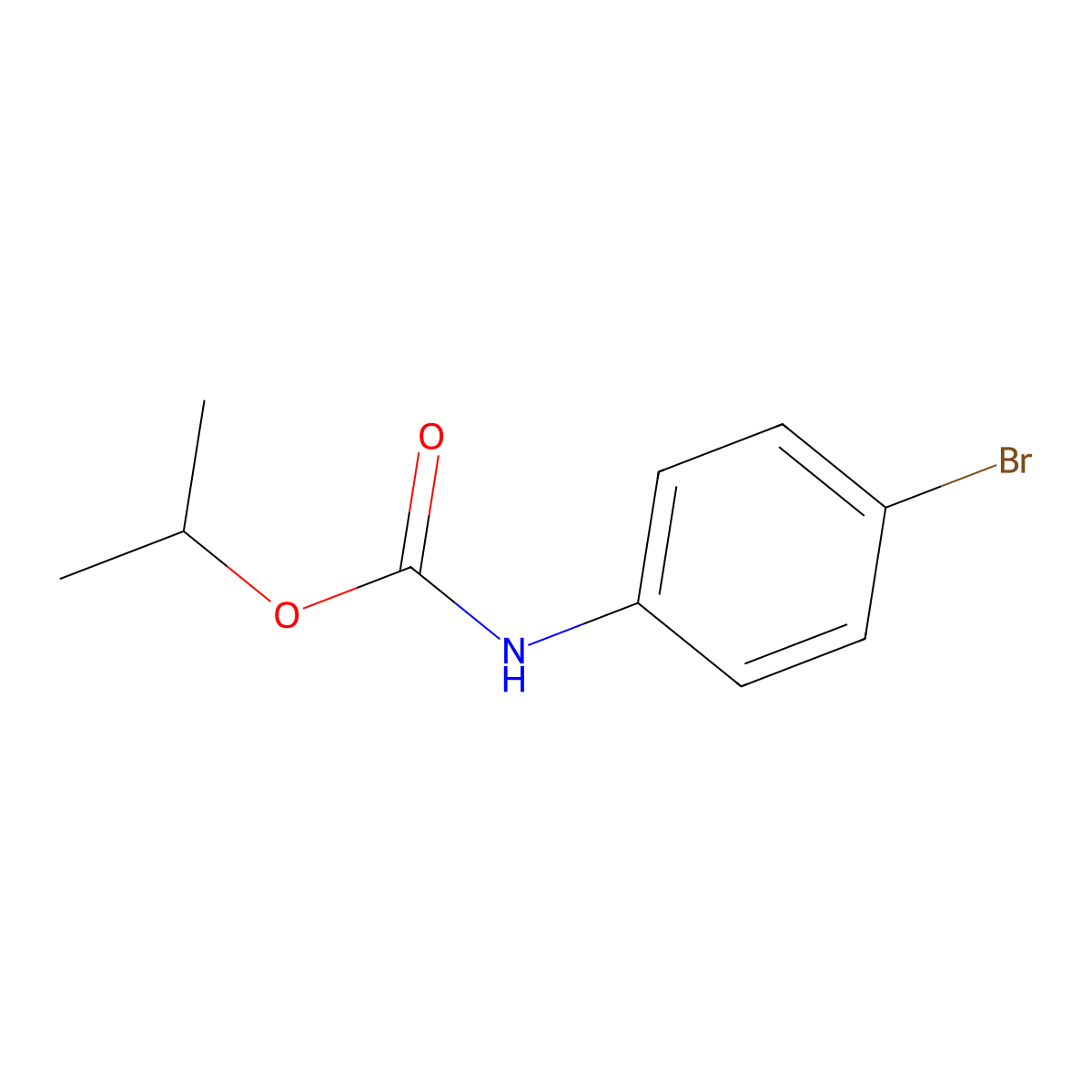 Propan-2-yl (4-bromophenyl)carbamate molecular structure, CAS 40427-42-7