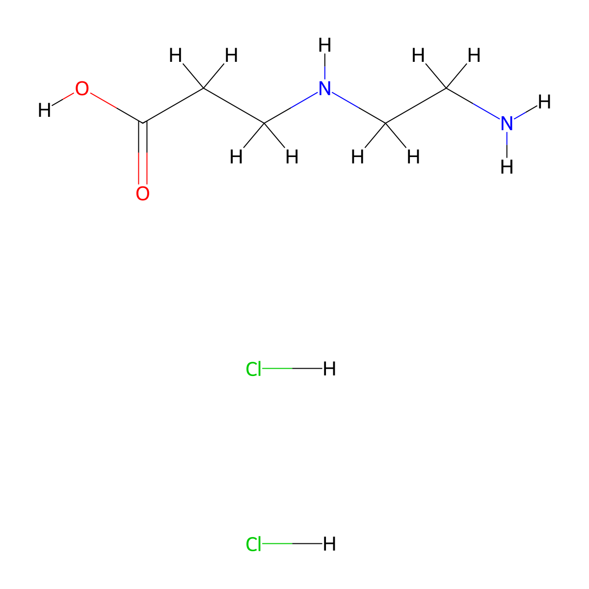 3-((2-Aminoethyl)amino)propanoic acid dihydrochloride molecular structure, CAS 40428-77-1