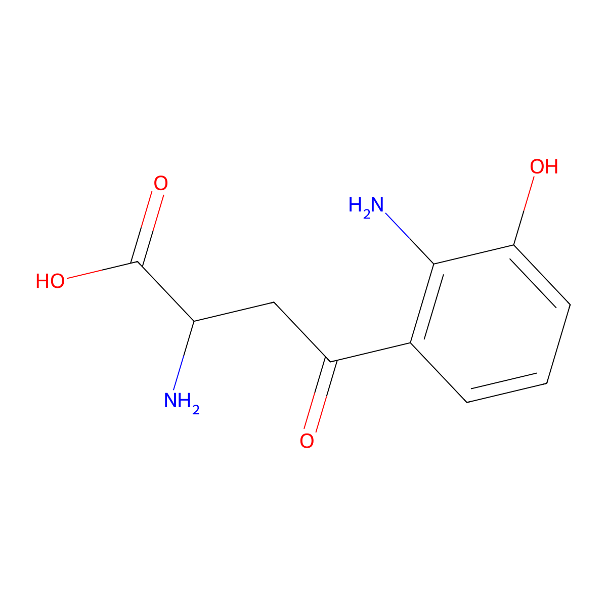 (R)-2-Amino-4-(2-amino-3-hydroxyphenyl)-4-oxobutanoic acid molecular structure, CAS 4043-91-8