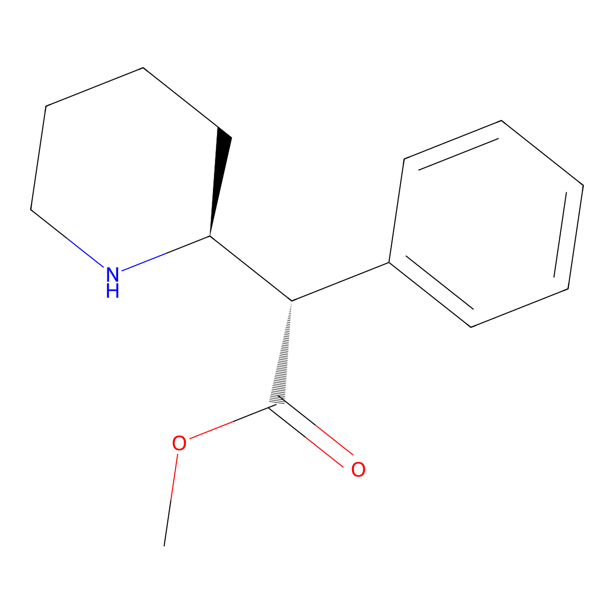 L-Threo-methylphenidate molecular structure, CAS 40431-62-7