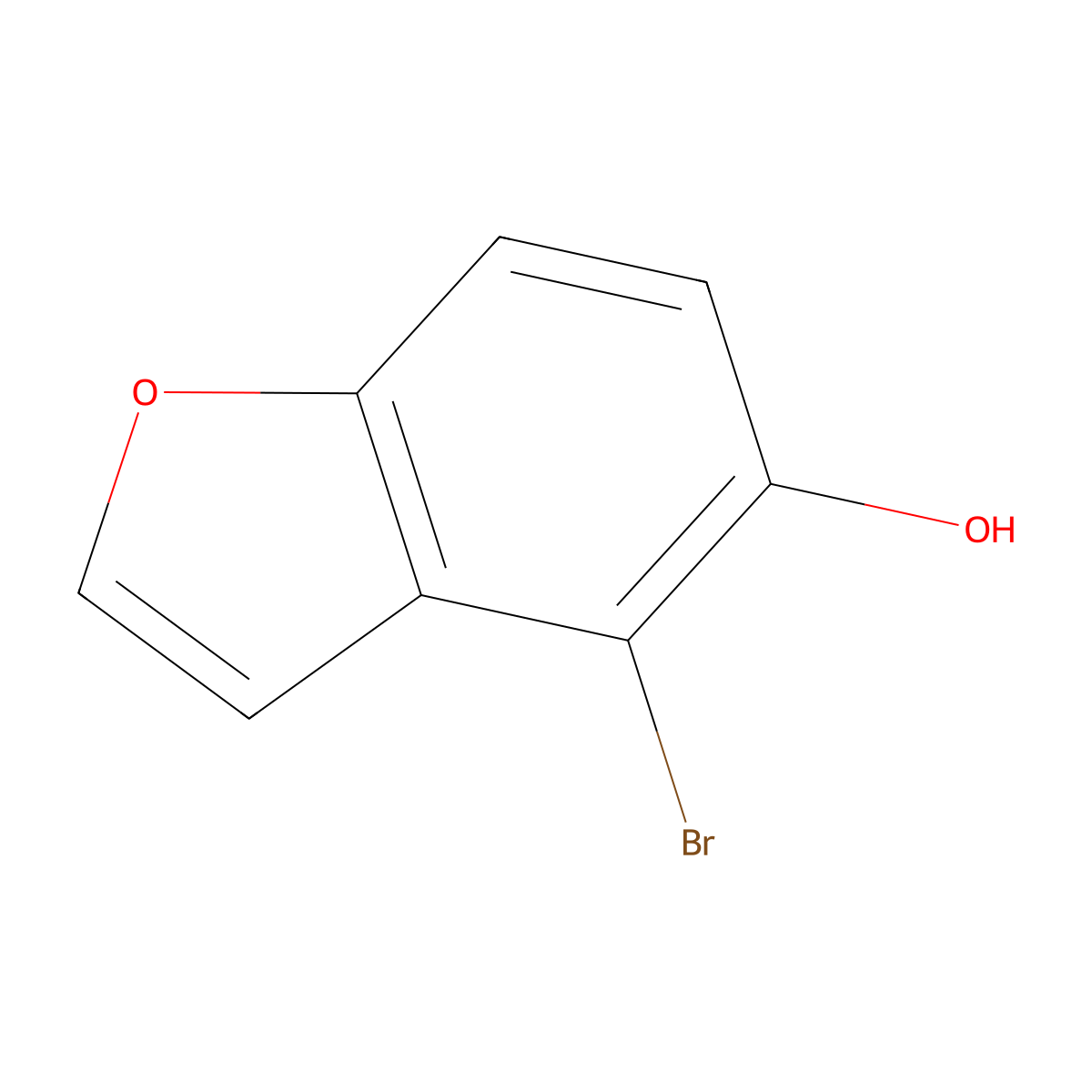 4-Bromobenzofuran-5-ol molecular structure, CAS 40432-23-3