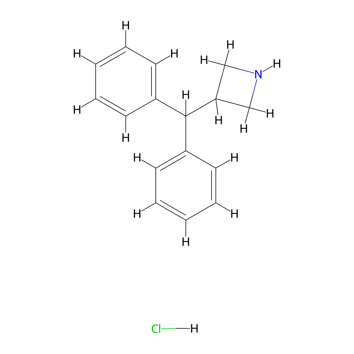 3-Benzhydrylazetidine hydrochloride molecular structure, CAS 40432-50-6