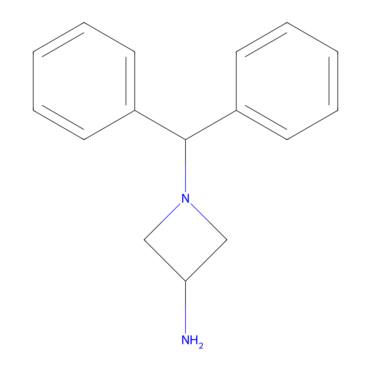 3-Amino-1-(diphenylmethyl)azetidine molecular structure, CAS 40432-52-8