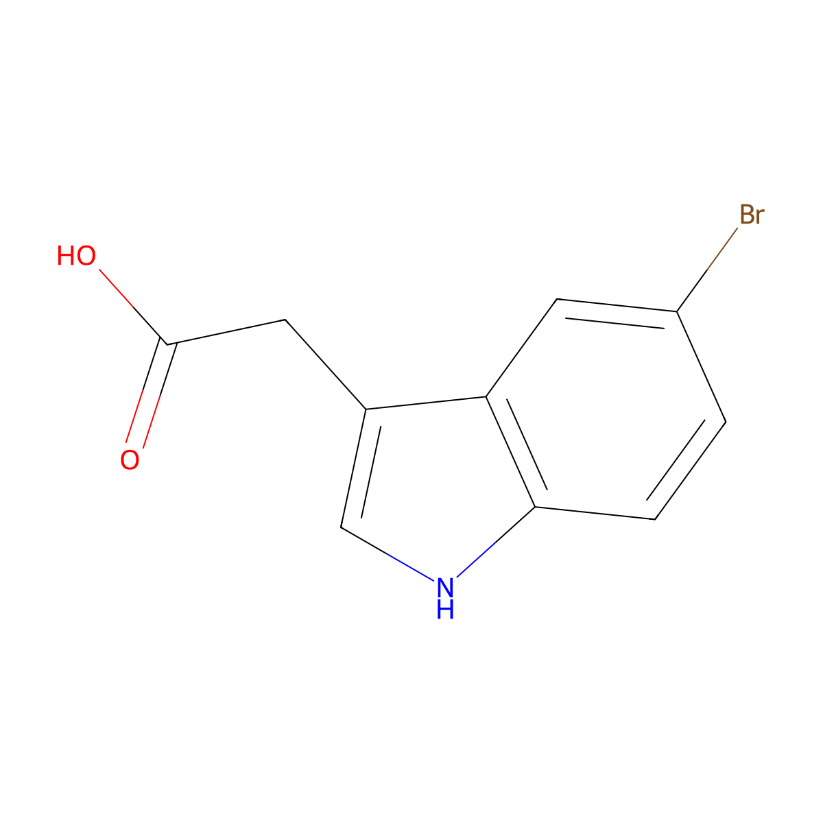 5-Bromo-3-indoleacetic acid molecular structure, CAS 40432-84-6