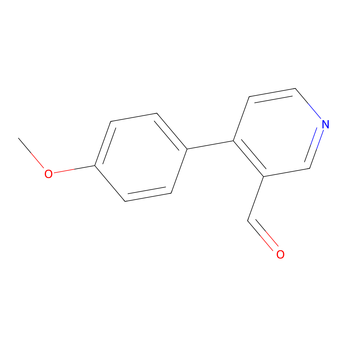 4-(4-Methoxyphenyl)pyridine-3-carbaldehyde molecular structure, CAS 404338-70-1