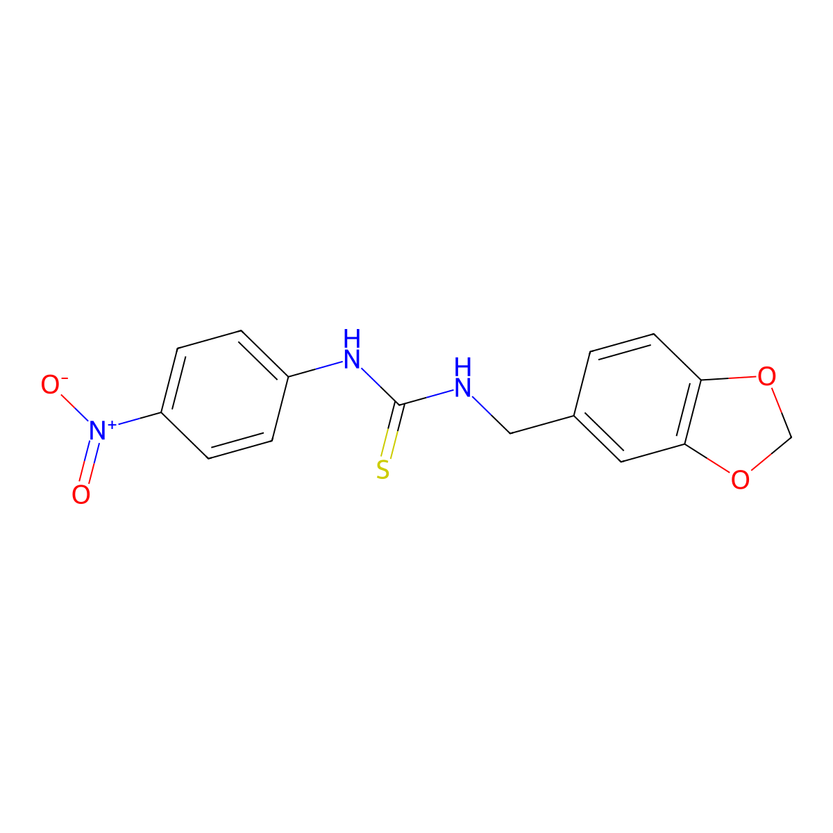 1-(1,3-Benzodioxol-5-ylmethyl)-3-(4-nitrophenyl)thiourea molecular structure, CAS 404341-54-4
