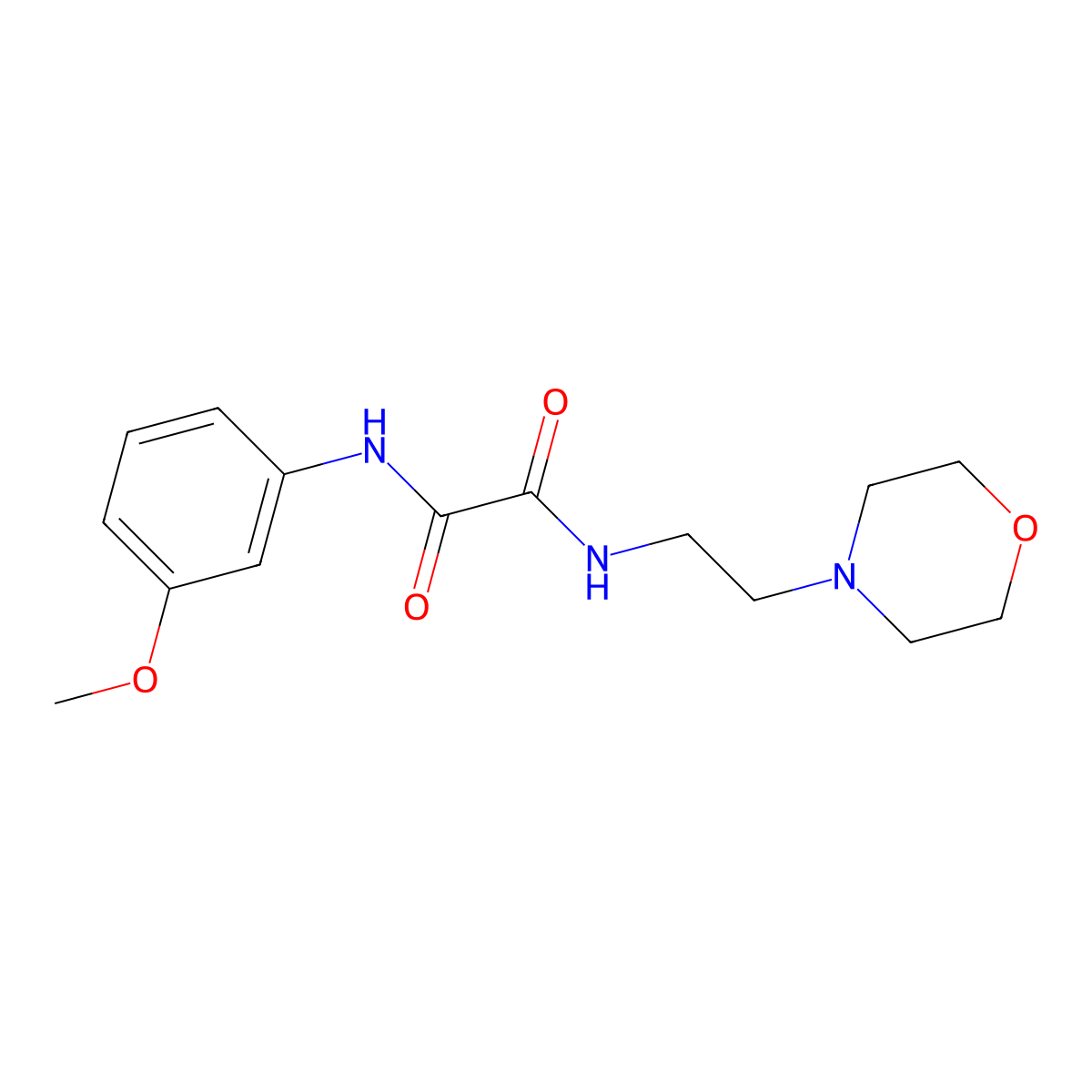 N-(3-methoxyphenyl)-N'-[2-(morpholin-4-yl)ethyl]ethanediamide molecular structure, CAS 404342-15-0