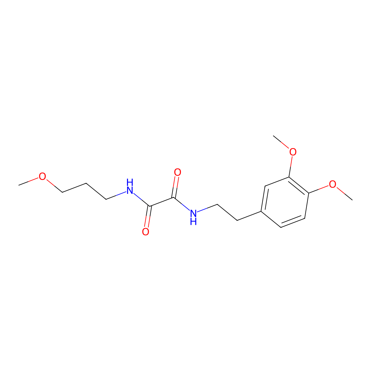 N'-[2-(3,4-dimethoxyphenyl)ethyl]-N-(3-methoxypropyl)oxamide molecular structure, CAS 404346-47-0