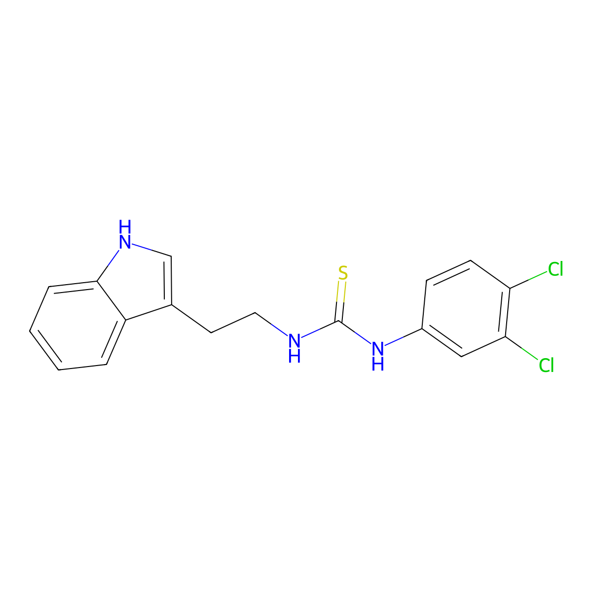 1-(3,4-dichlorophenyl)-3-[2-(1H-indol-3-yl)ethyl]thiourea molecular structure, CAS 404348-72-7