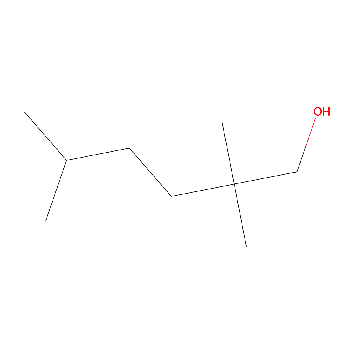 2,2,5-Trimethylhexan-1-ol molecular structure, CAS 40435-42-5