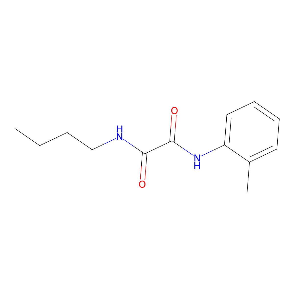 N-butyl-N'-(2-methylphenyl)ethanediamide molecular structure, CAS 404359-13-3