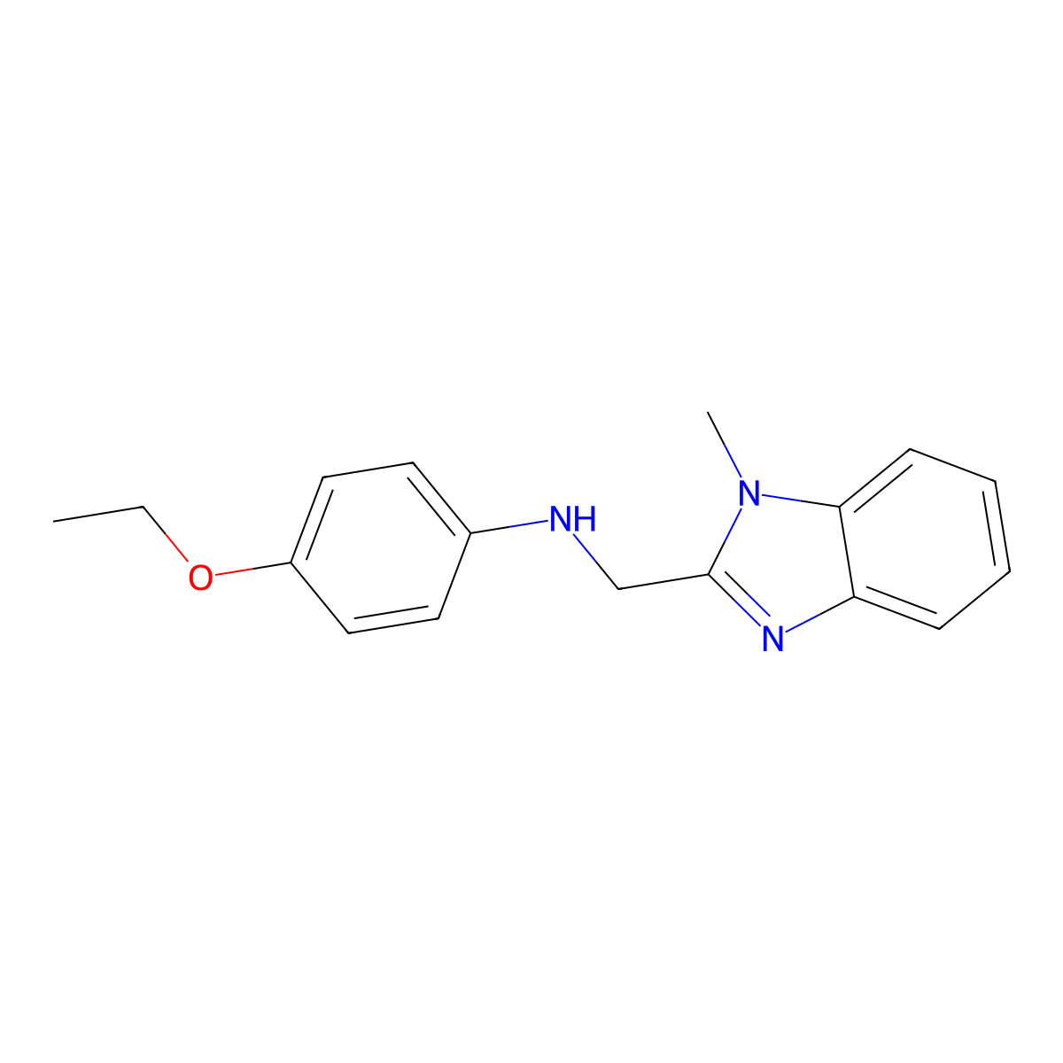 4-ethoxy-N-[(1-methylbenzimidazol-2-yl)methyl]aniline molecular structure, CAS 404359-79-1