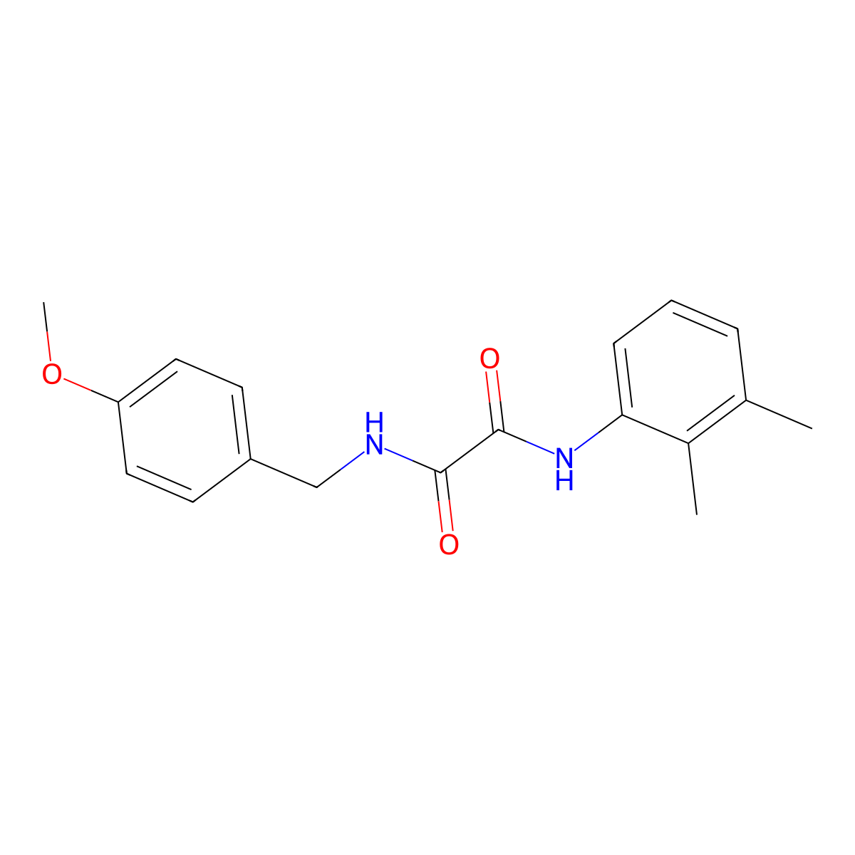 N-(2,3-dimethylphenyl)-N'-(4-methoxybenzyl)ethanediamide molecular structure, CAS 404361-37-1
