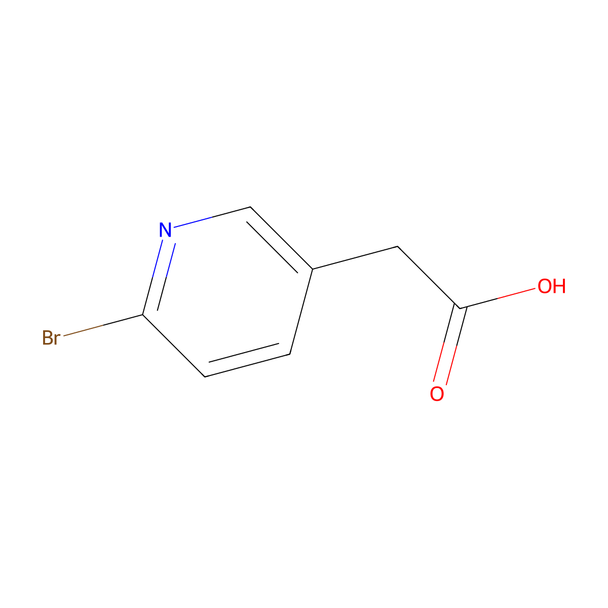 2-(6-Bromopyridin-3-yl)acetic acid molecular structure, CAS 404361-76-8
