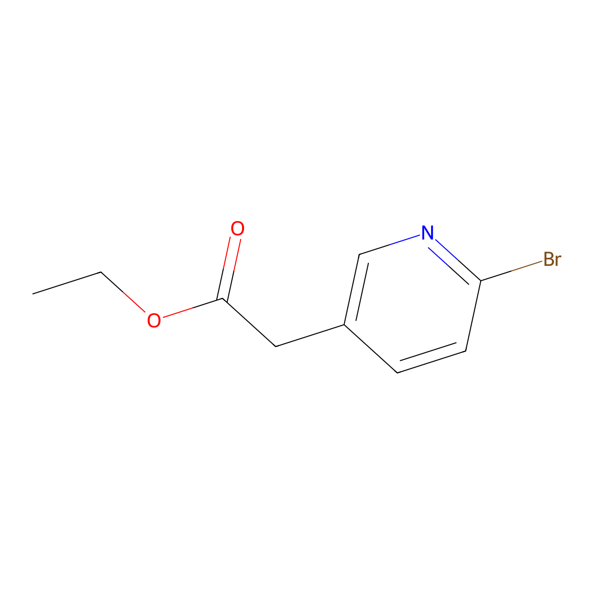 Ethyl 2-(6-bromopyridin-3-yl)acetate molecular structure, CAS 404361-77-9