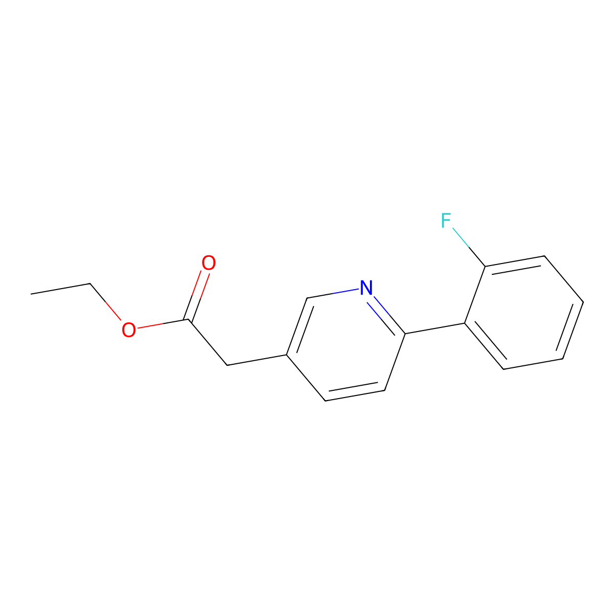 Ethyl [6-(2-fluorophenyl)pyridin-3-yl]acetate molecular structure, CAS 404361-78-0