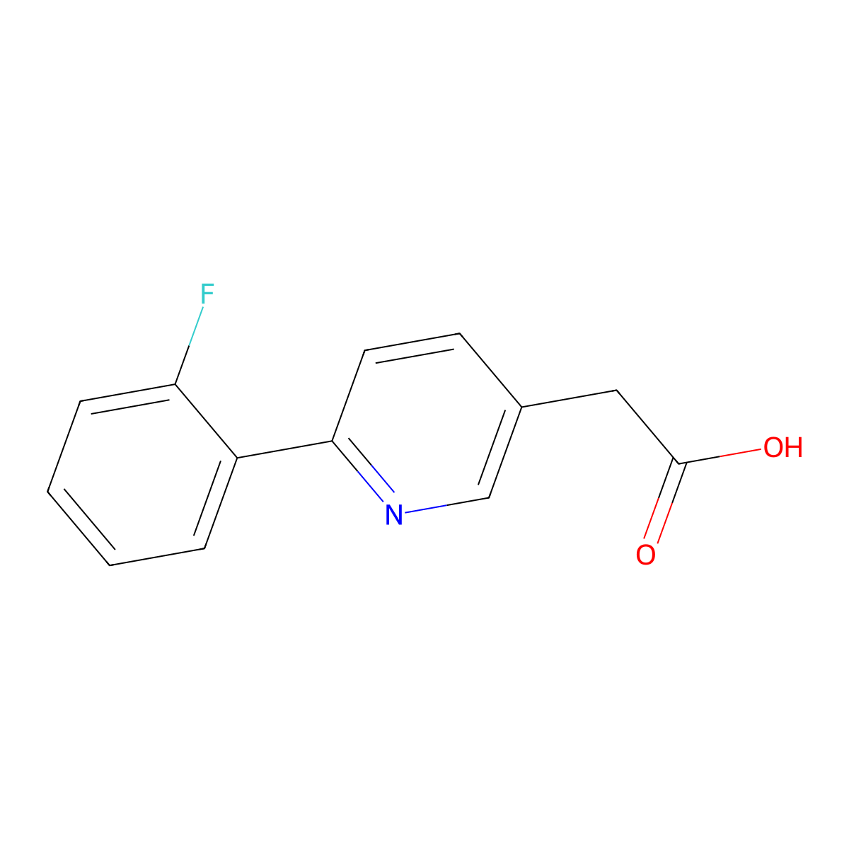 6-(2-Fluorophenyl)pyridine-3-acetic acid molecular structure, CAS 404361-79-1