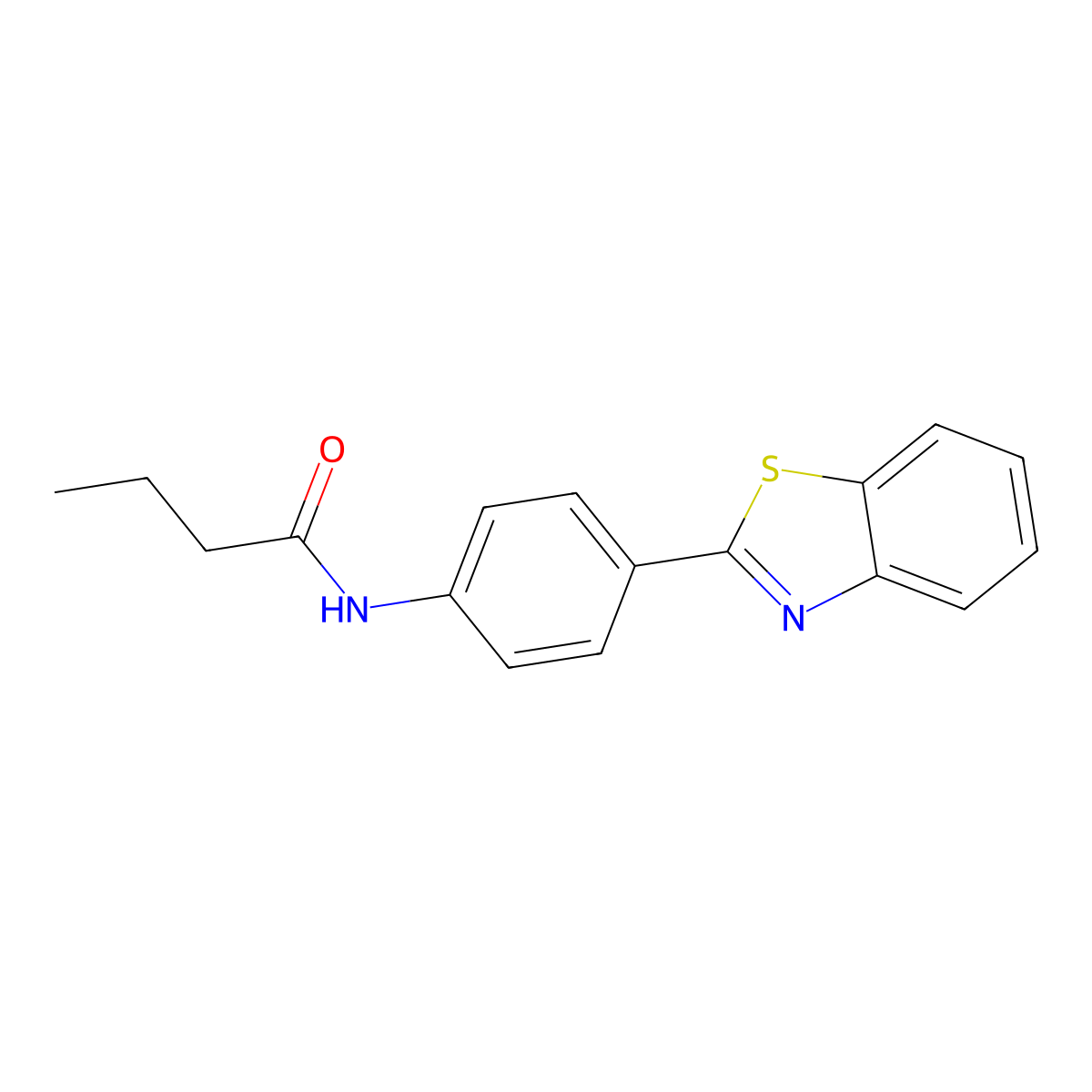 N-[4-(1,3-benzothiazol-2-yl)phenyl]butanamide molecular structure, CAS 404362-68-1