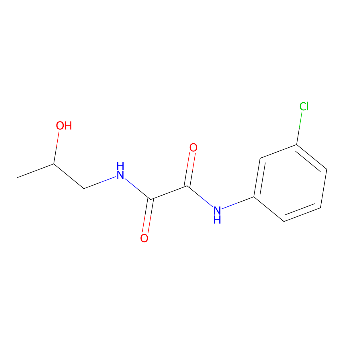 N-(3-chlorophenyl)-N'-(2-hydroxypropyl)ethanediamide molecular structure, CAS 404364-18-7
