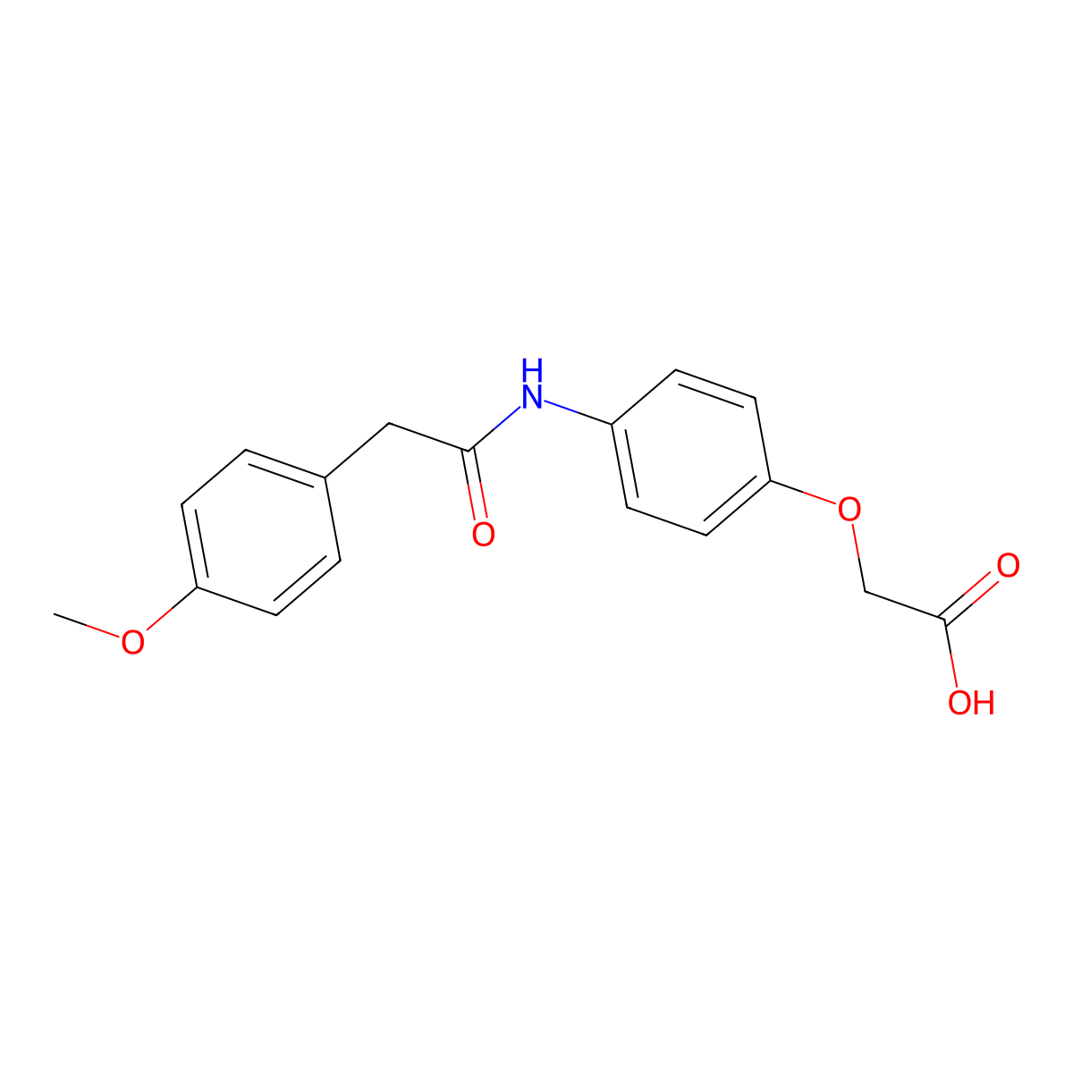 (4-{[(4-Methoxyphenyl)acetyl]amino}phenoxy)acetic acid molecular structure, CAS 404365-79-3