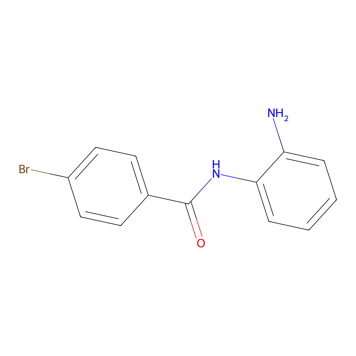 N-(2-aminophenyl)-4-bromobenzamide molecular structure, CAS 404369-59-1