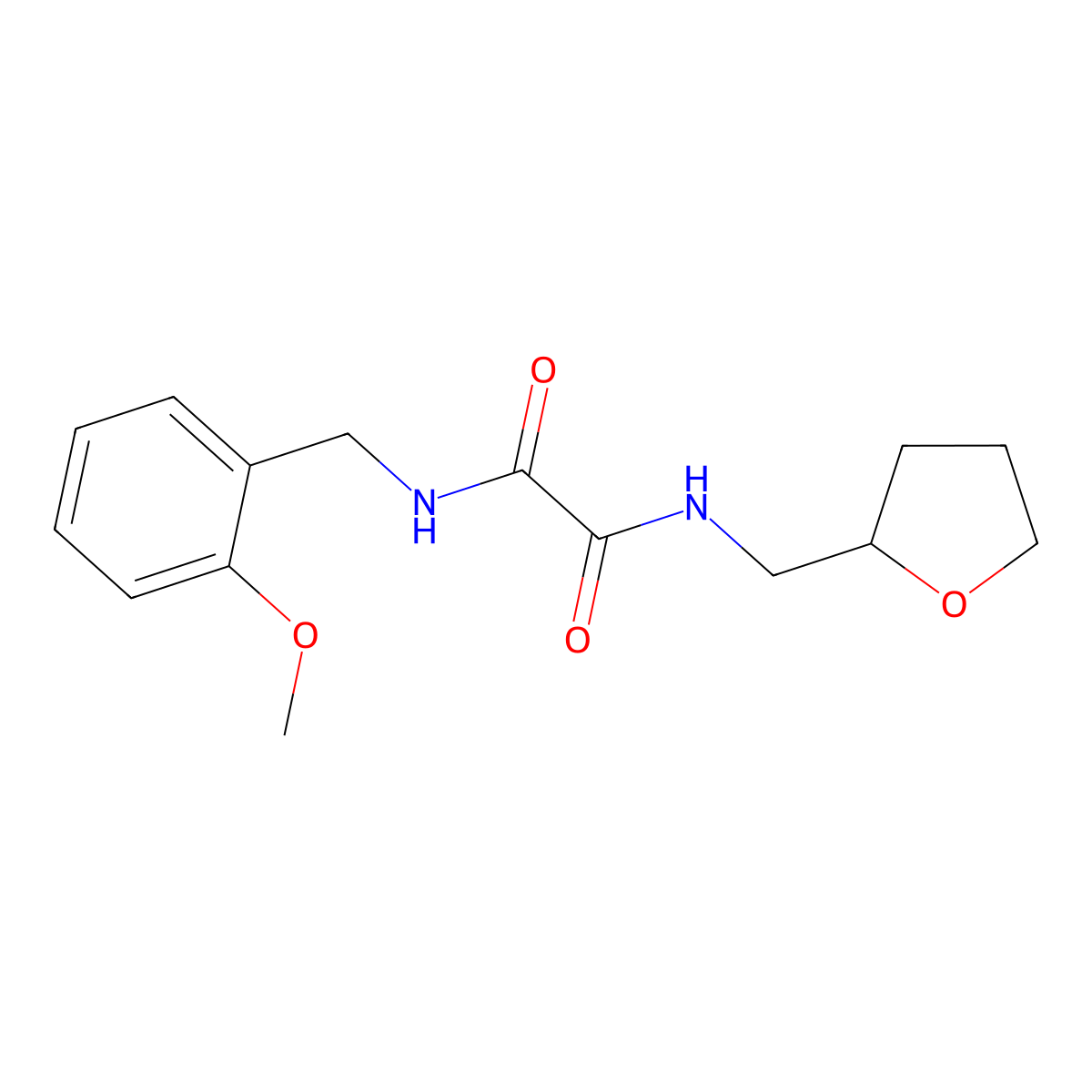 N'-[(2-methoxyphenyl)methyl]-N-(oxolan-2-ylmethyl)oxamide molecular structure, CAS 404370-19-0