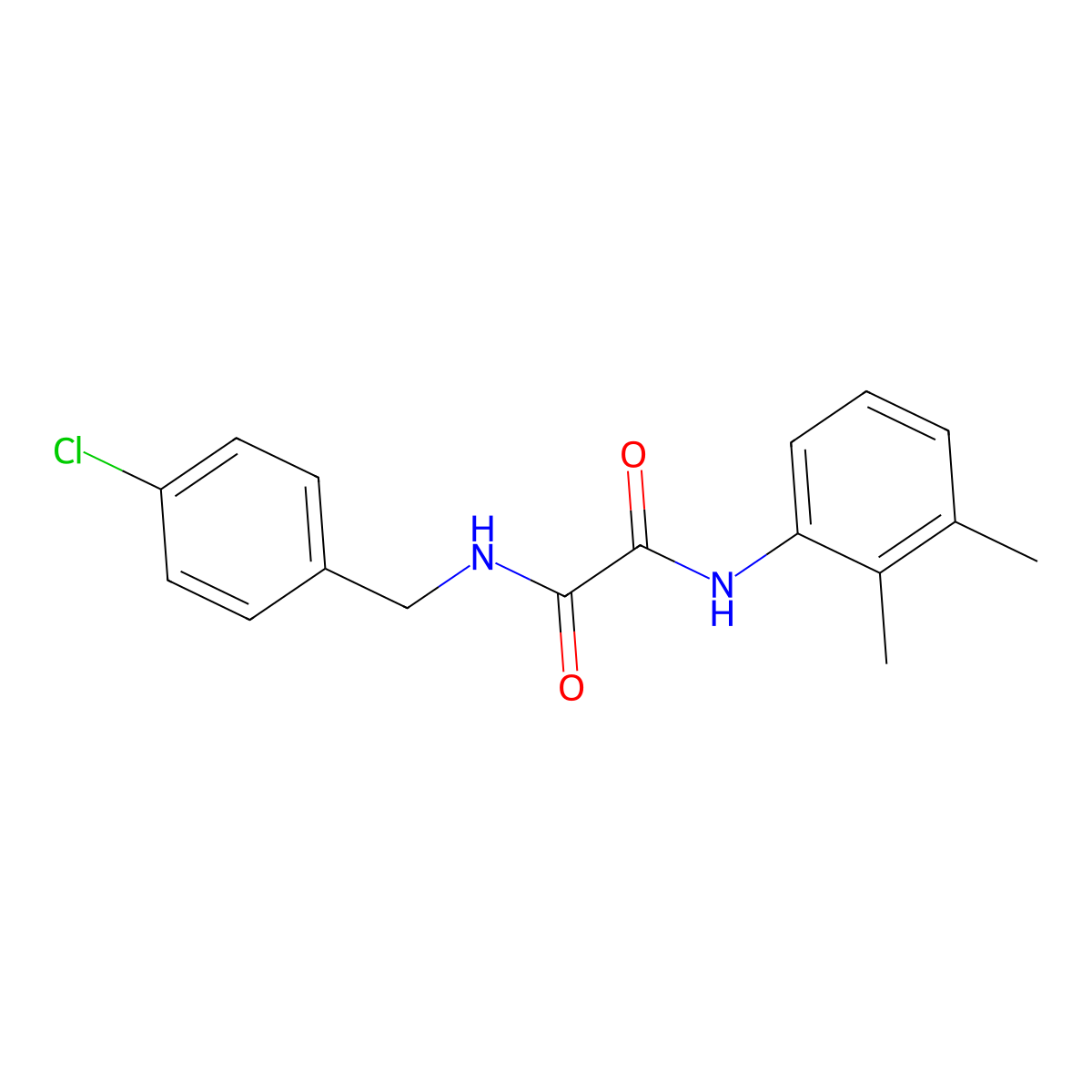 N-(4-chlorobenzyl)-N'-(2,3-dimethylphenyl)ethanediamide molecular structure, CAS 404375-63-9