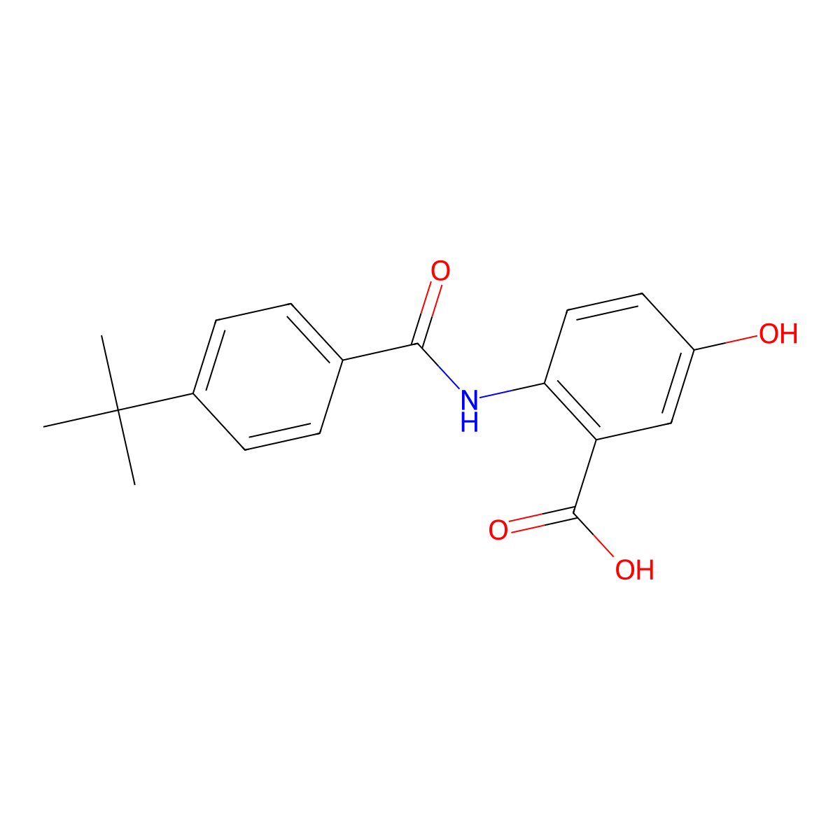 2-{[(4-Tert-butylphenyl)carbonyl]amino}-5-hydroxybenzoic acid molecular structure, CAS 404377-20-4