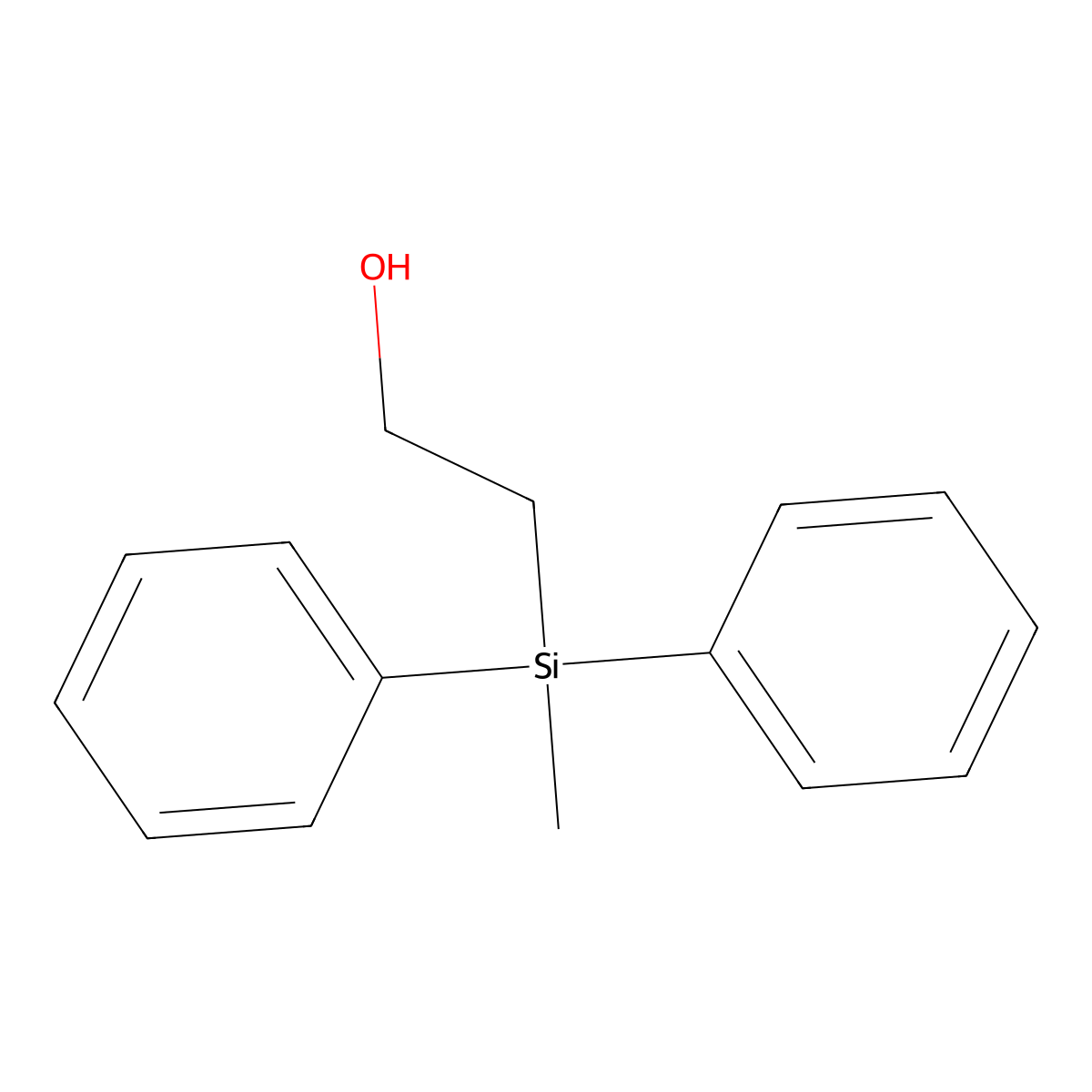 Ethanol, 2-(methyldiphenylsilyl)- molecular structure, CAS 40438-48-0