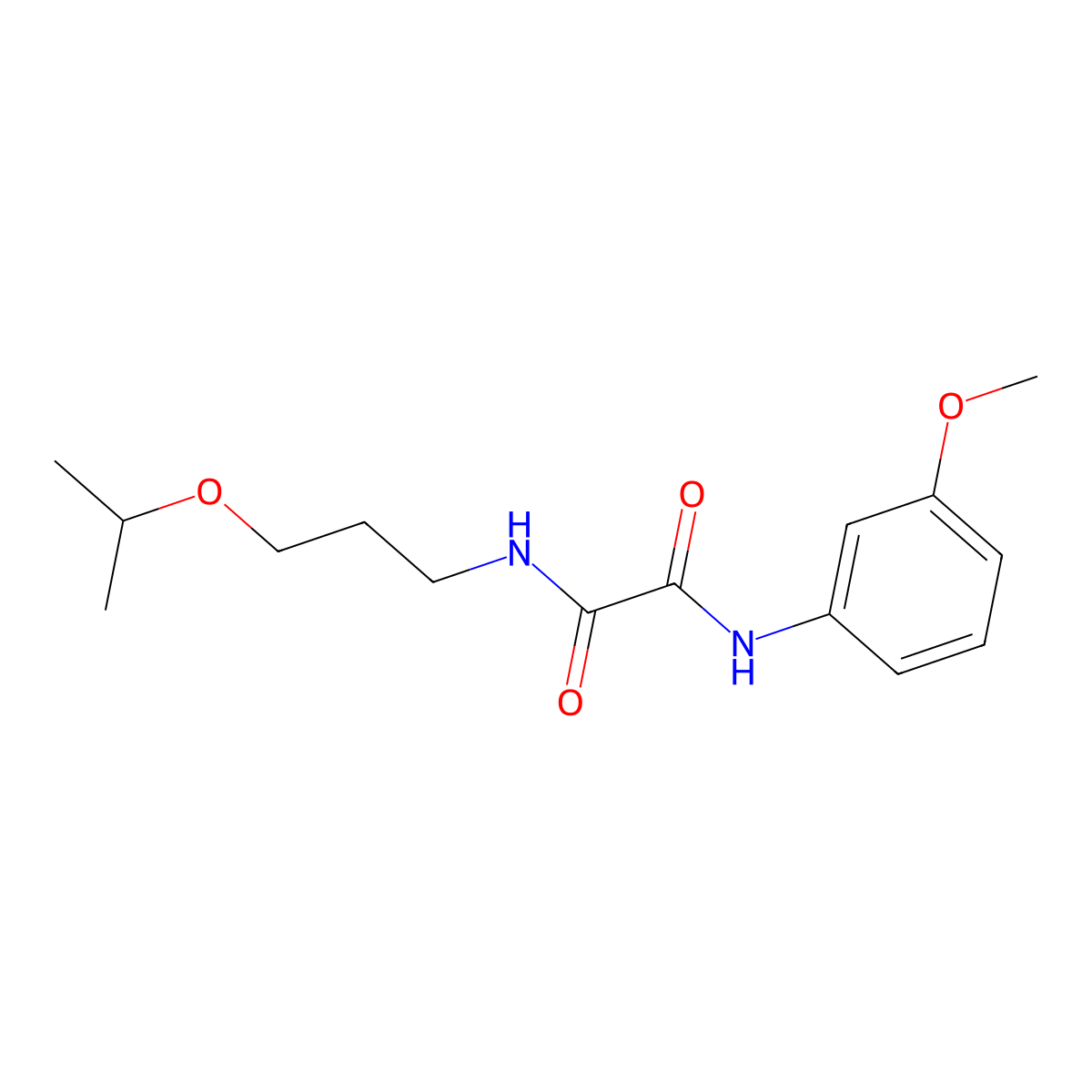 N-(3-methoxyphenyl)-N'-[3-(propan-2-yloxy)propyl]ethanediamide molecular structure, CAS 404382-41-8