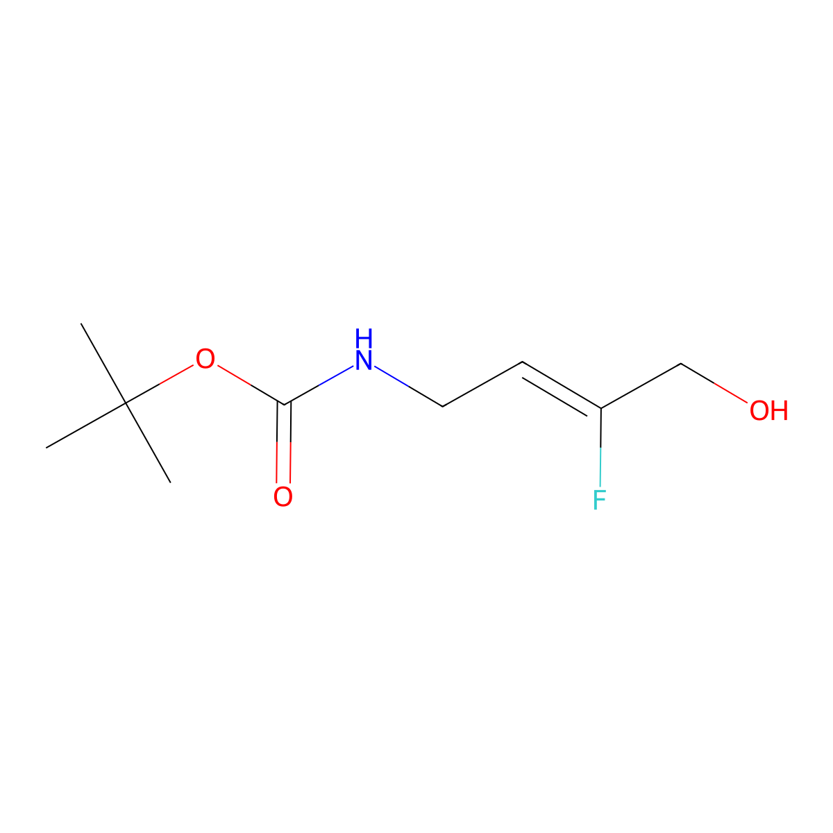 (Z)-tert-Butyl (3-fluoro-4-hydroxybut-2-en-1-yl)carbamate molecular structure, CAS 404385-37-1