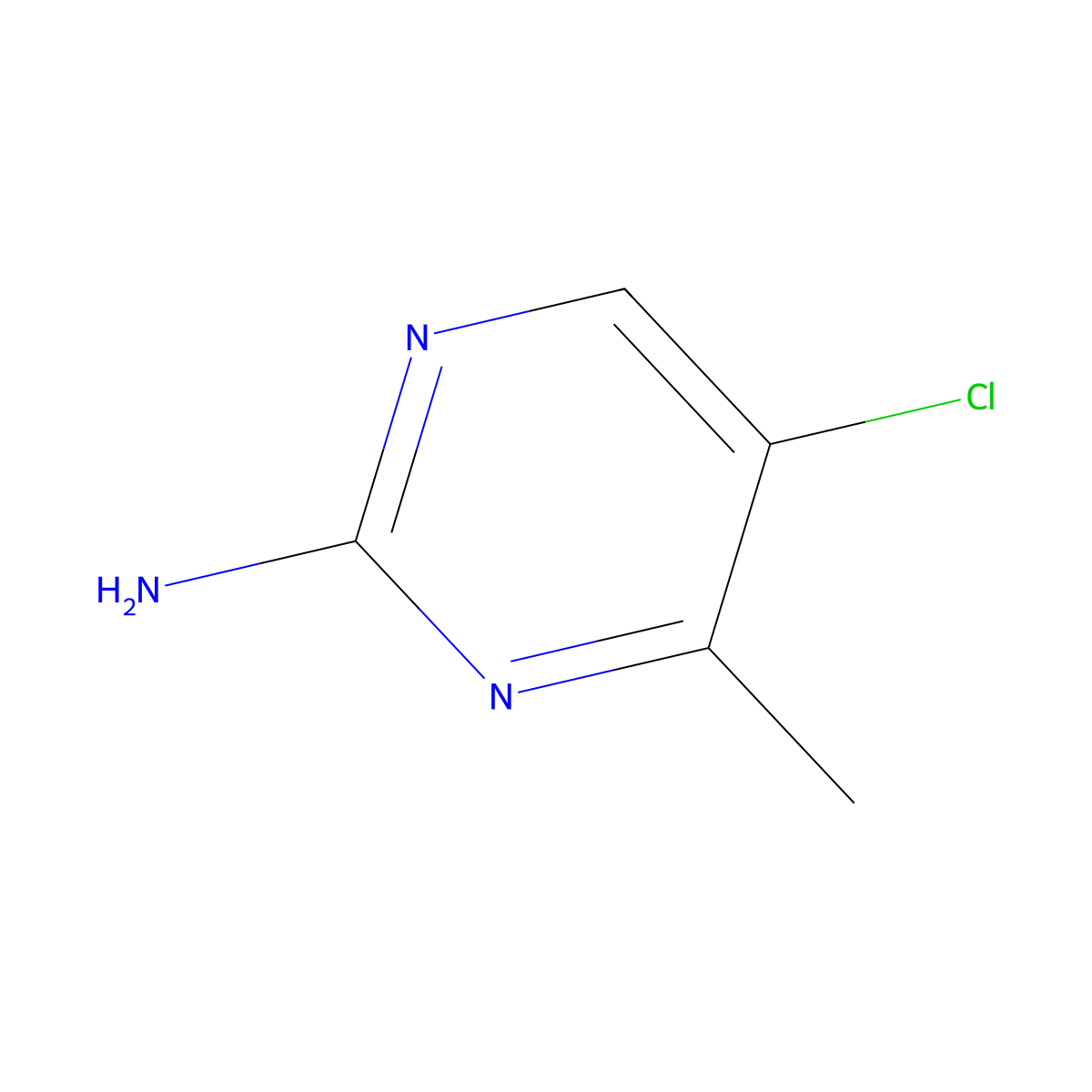 5-Chloro-4-methylpyrimidin-2-amine molecular structure, CAS 40439-76-7