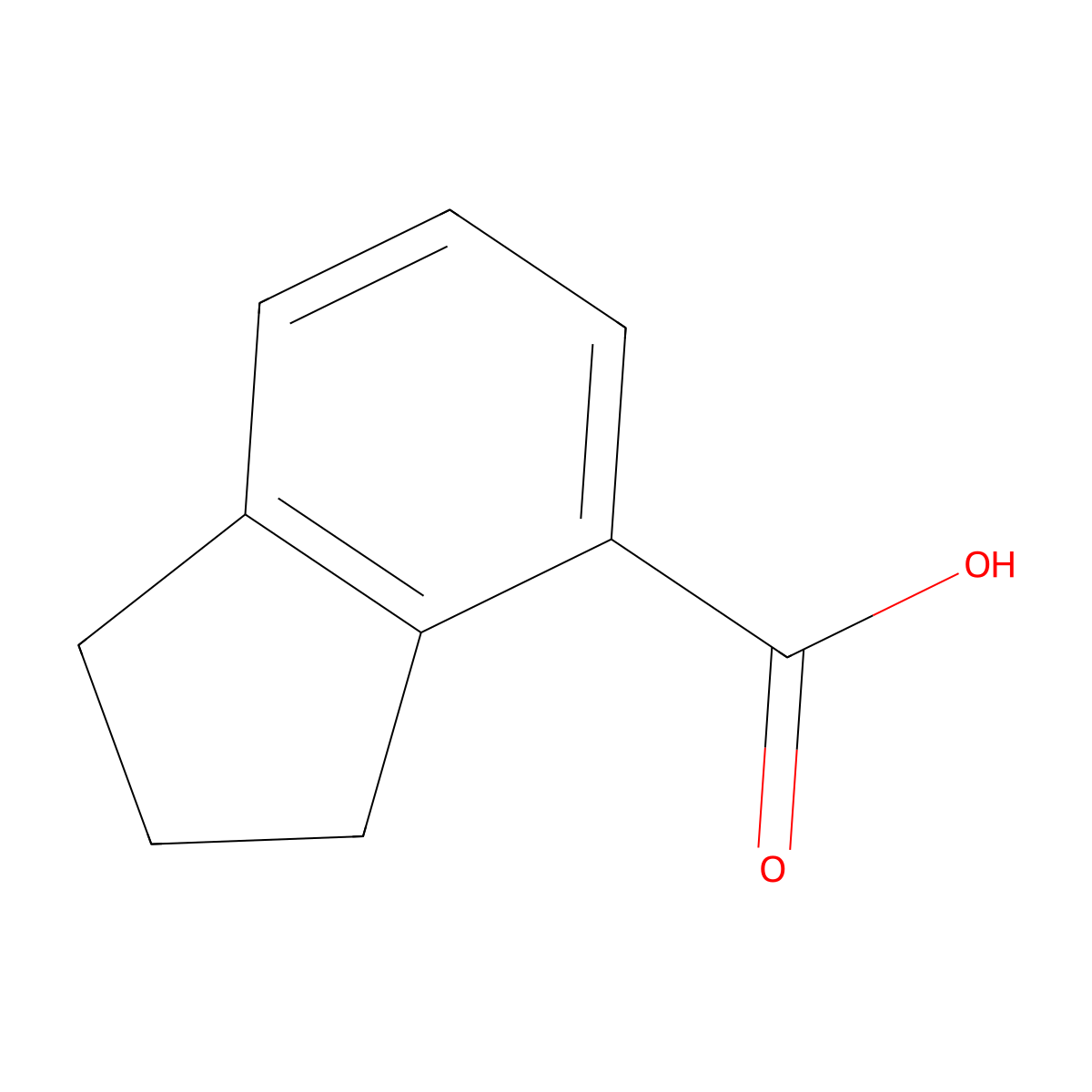 2,3-dihydro-1H-indene-4-carboxylic acid molecular structure, CAS 4044-54-6