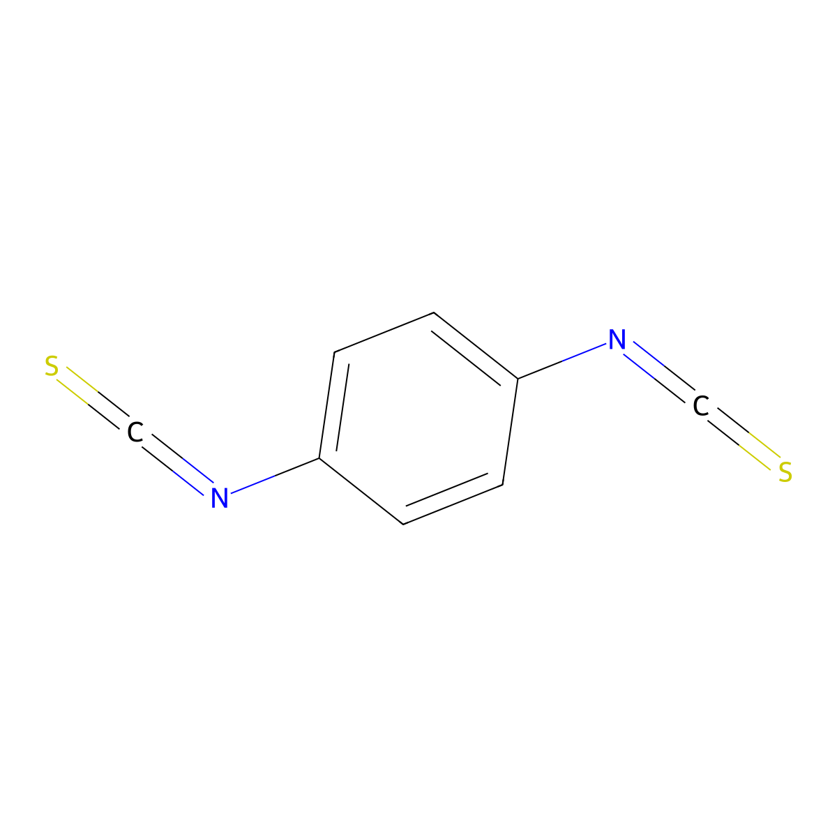 p-Phenylene diisothiocyanate molecular structure, CAS 4044-65-9