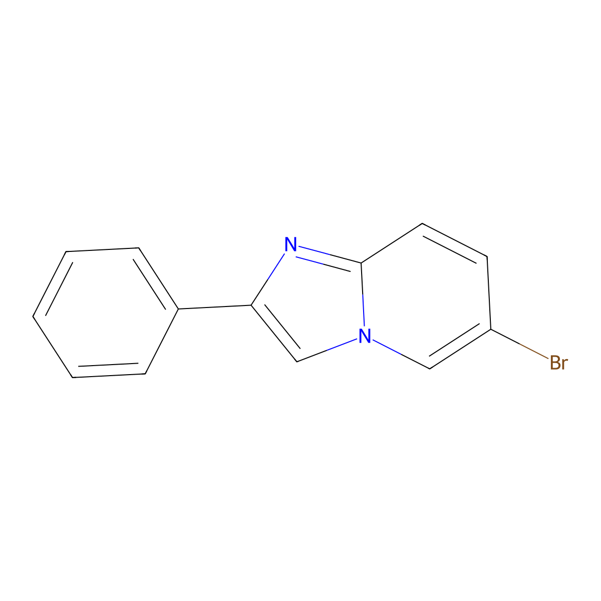 6-Bromo-2-phenylimidazo[1,2-a]pyridine molecular structure, CAS 4044-98-8