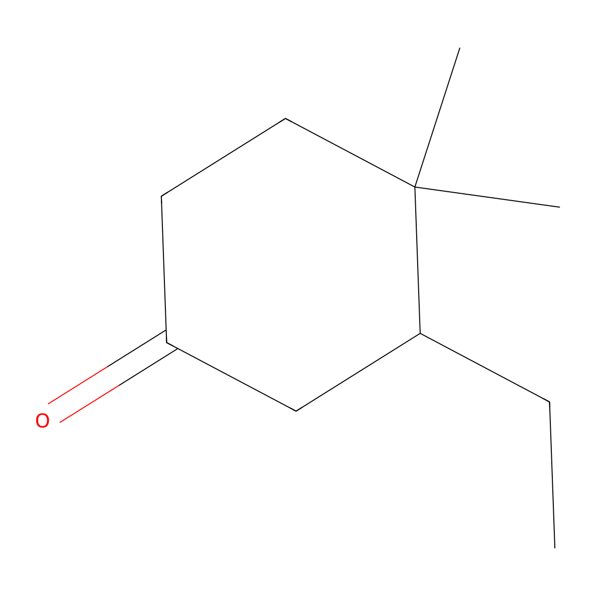 3-Ethyl-4,4-dimethylcyclohexan-1-one molecular structure, CAS 40441-41-6