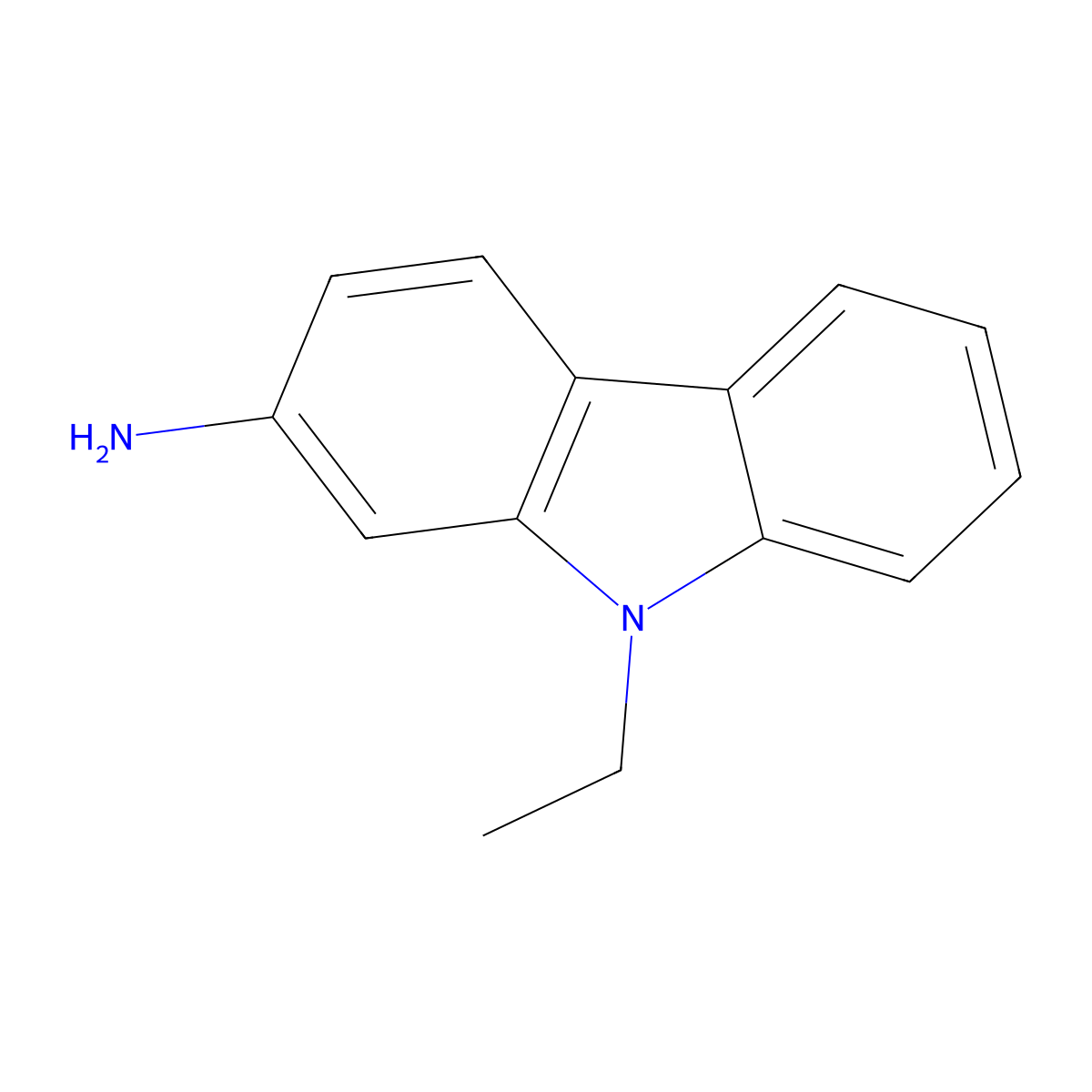 9-Ethyl-9H-carbazol-2-amine molecular structure, CAS 40444-36-8