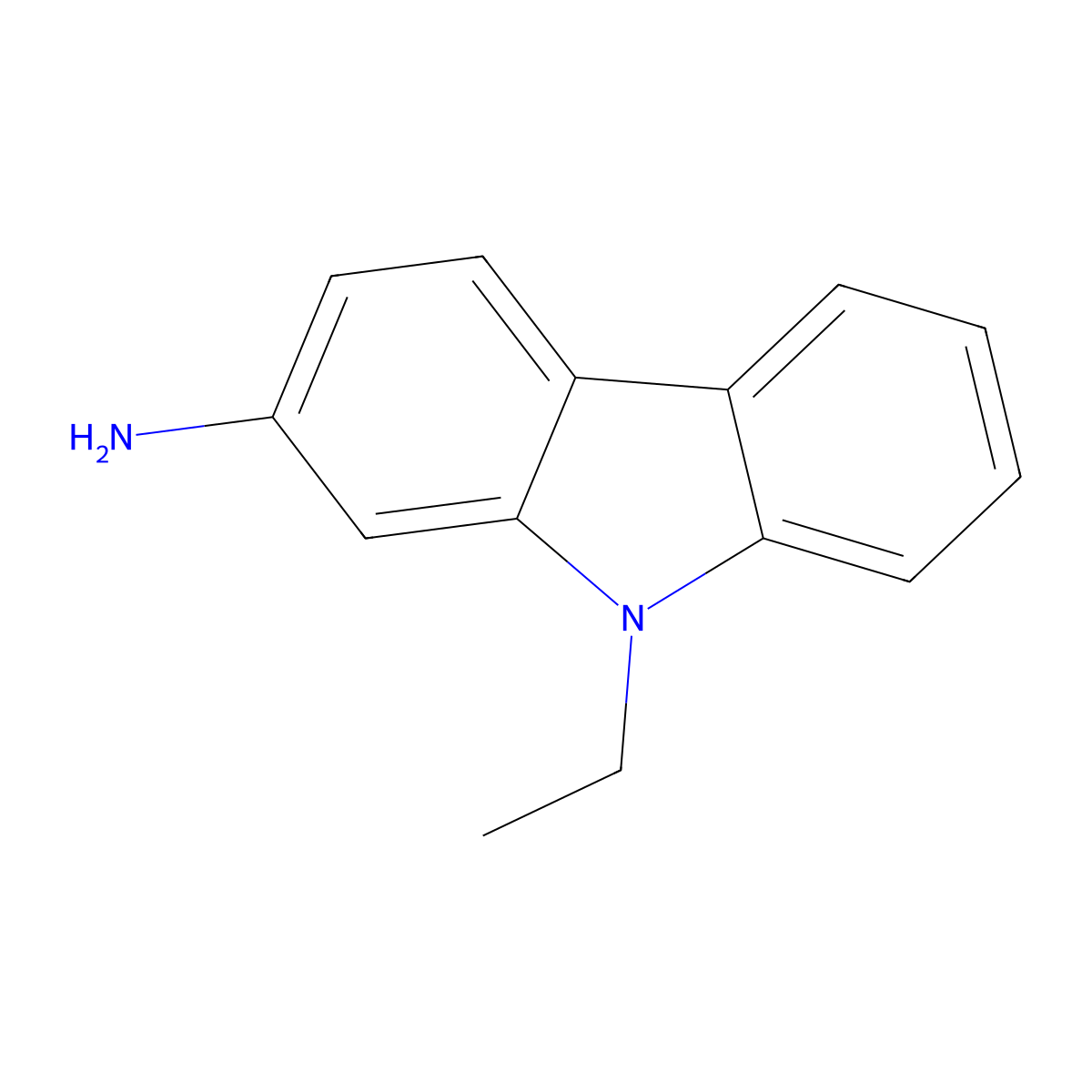 9-Ethyl-9H-carbazol-2-amine molecular structure, CAS 40444-36-8