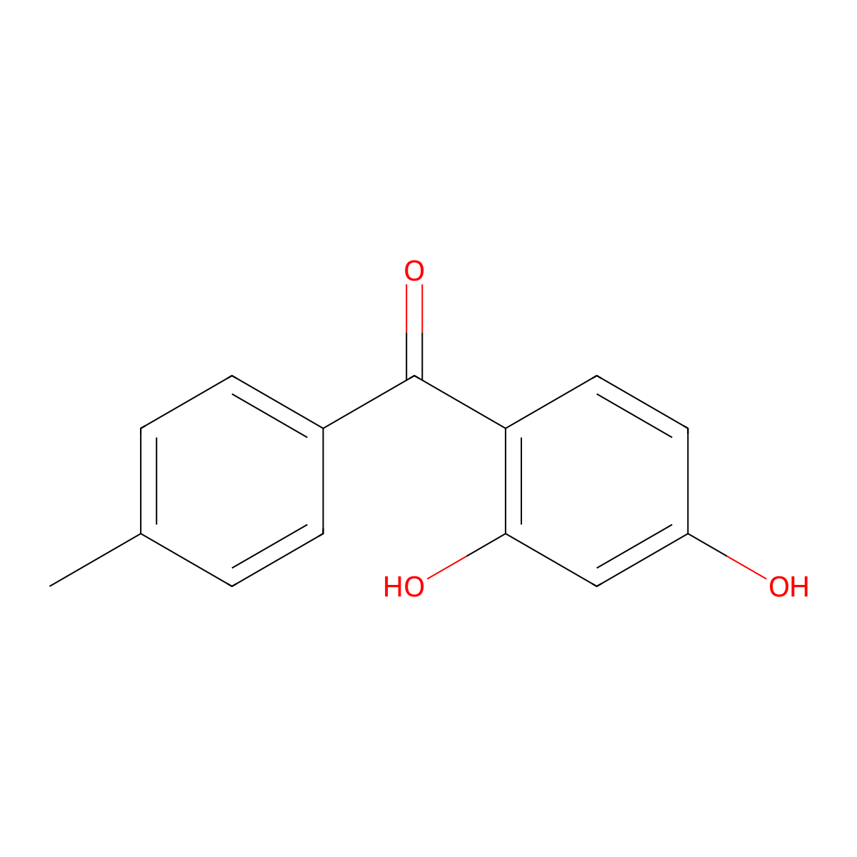 2,4-Dihydroxy-4'-methylbenzophenone molecular structure, CAS 40444-43-7
