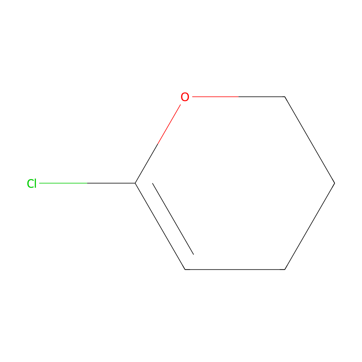 6-chloro-3,4-dihydro-2H-pyran molecular structure, CAS 40446-77-3
