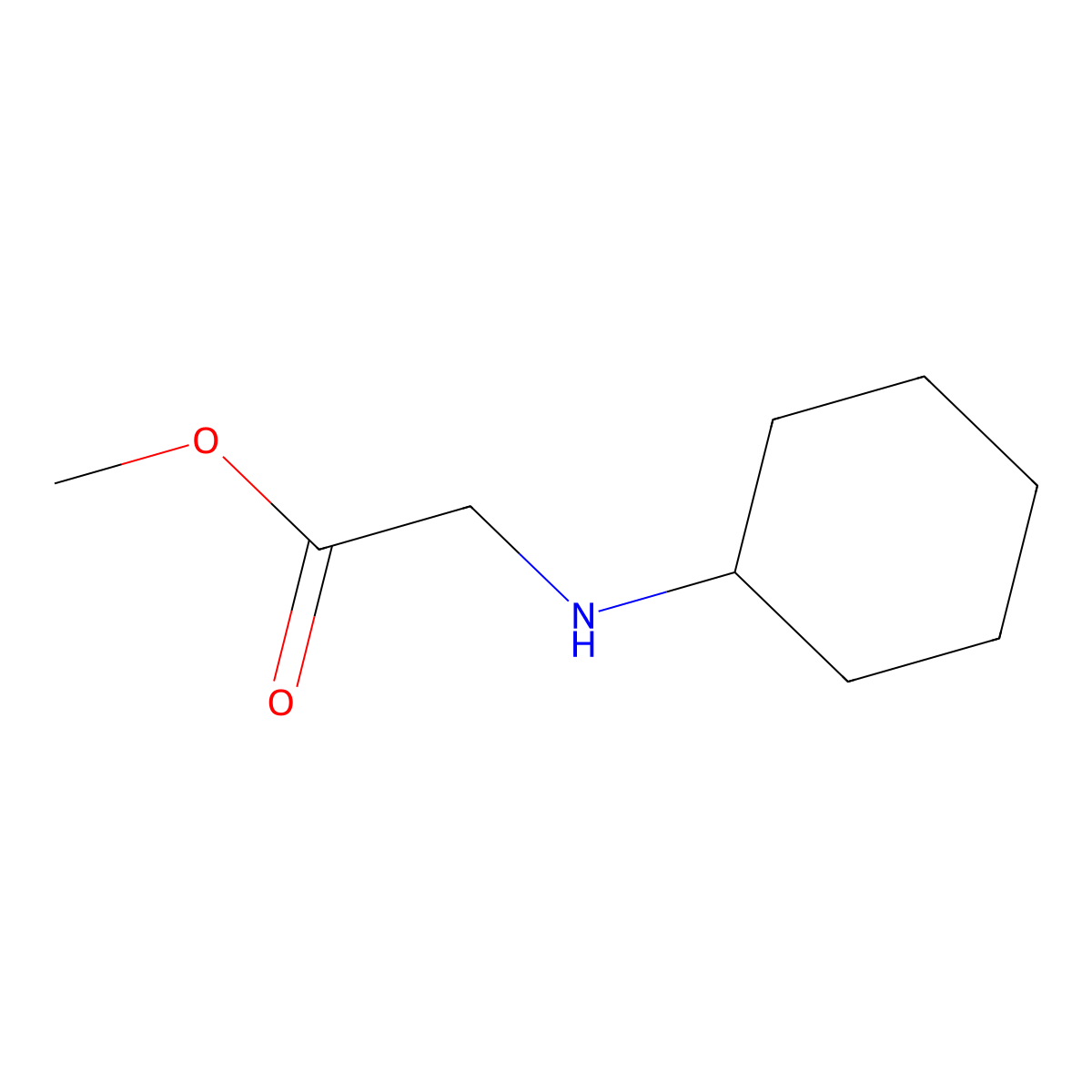 Methyl 2-(cyclohexylamino)acetate molecular structure, CAS 40447-13-0