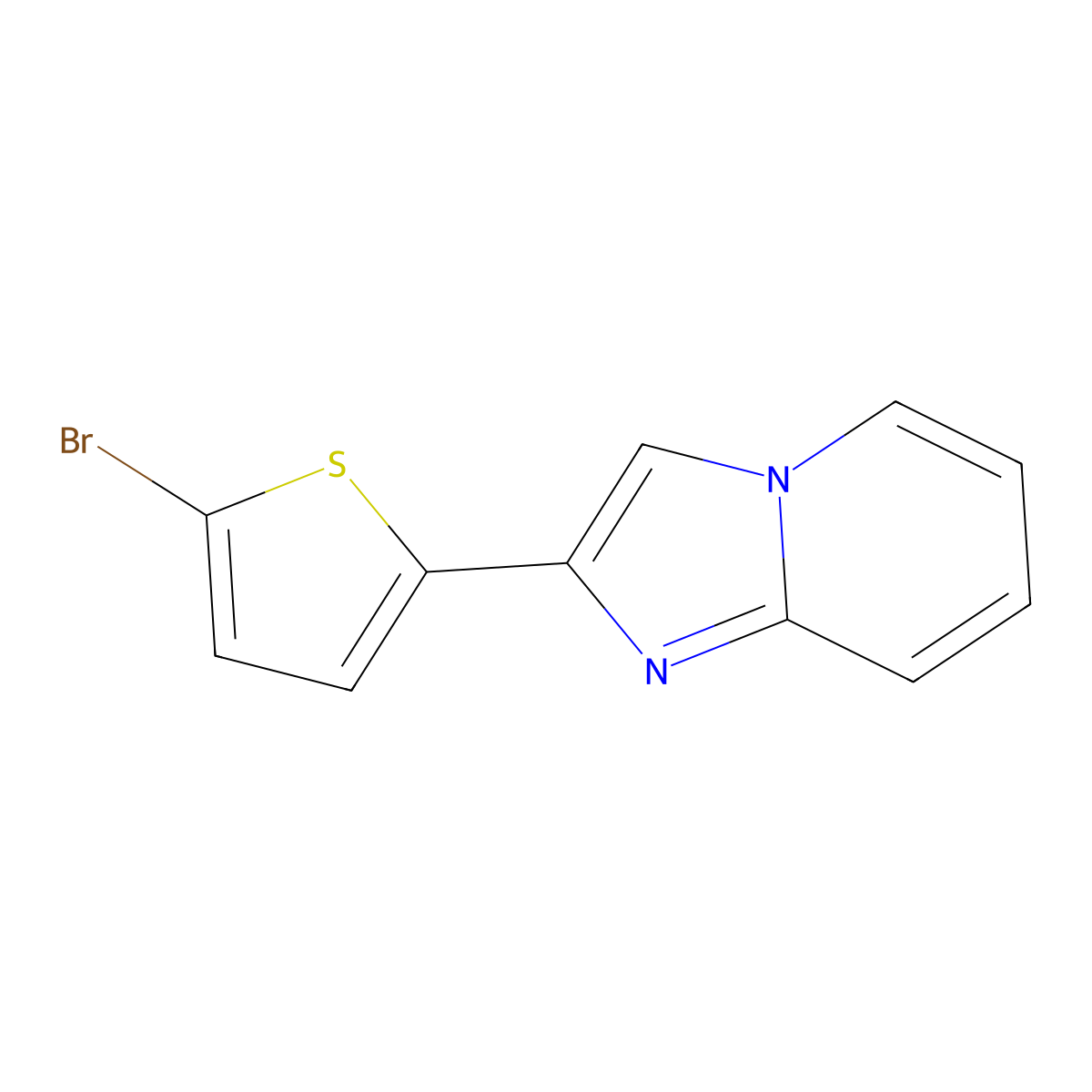 2-(5-Bromo-2-thienyl)imidazo[1,2-a]pyridine molecular structure, CAS 4045-02-7