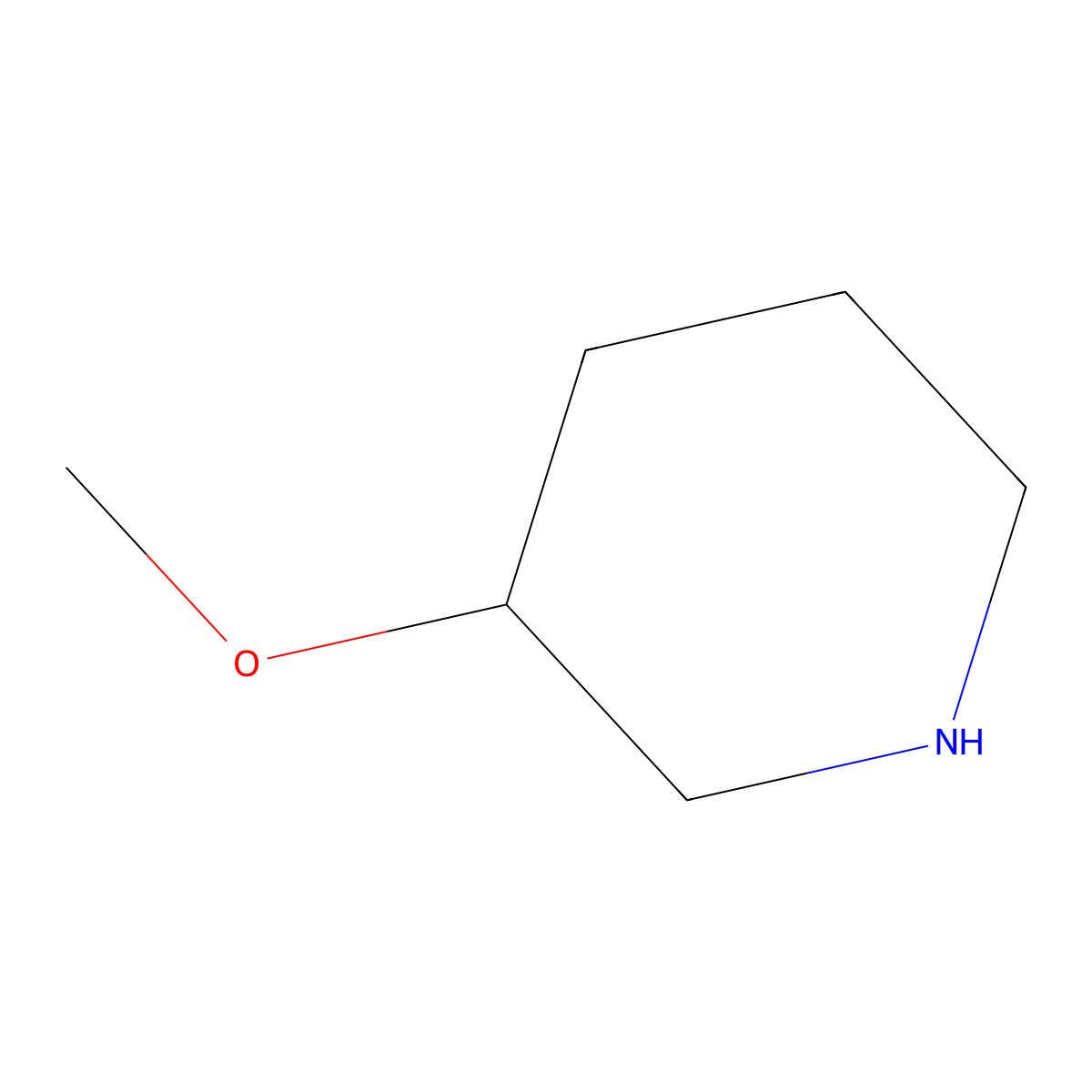 3-Methoxypiperidine molecular structure, CAS 4045-29-8