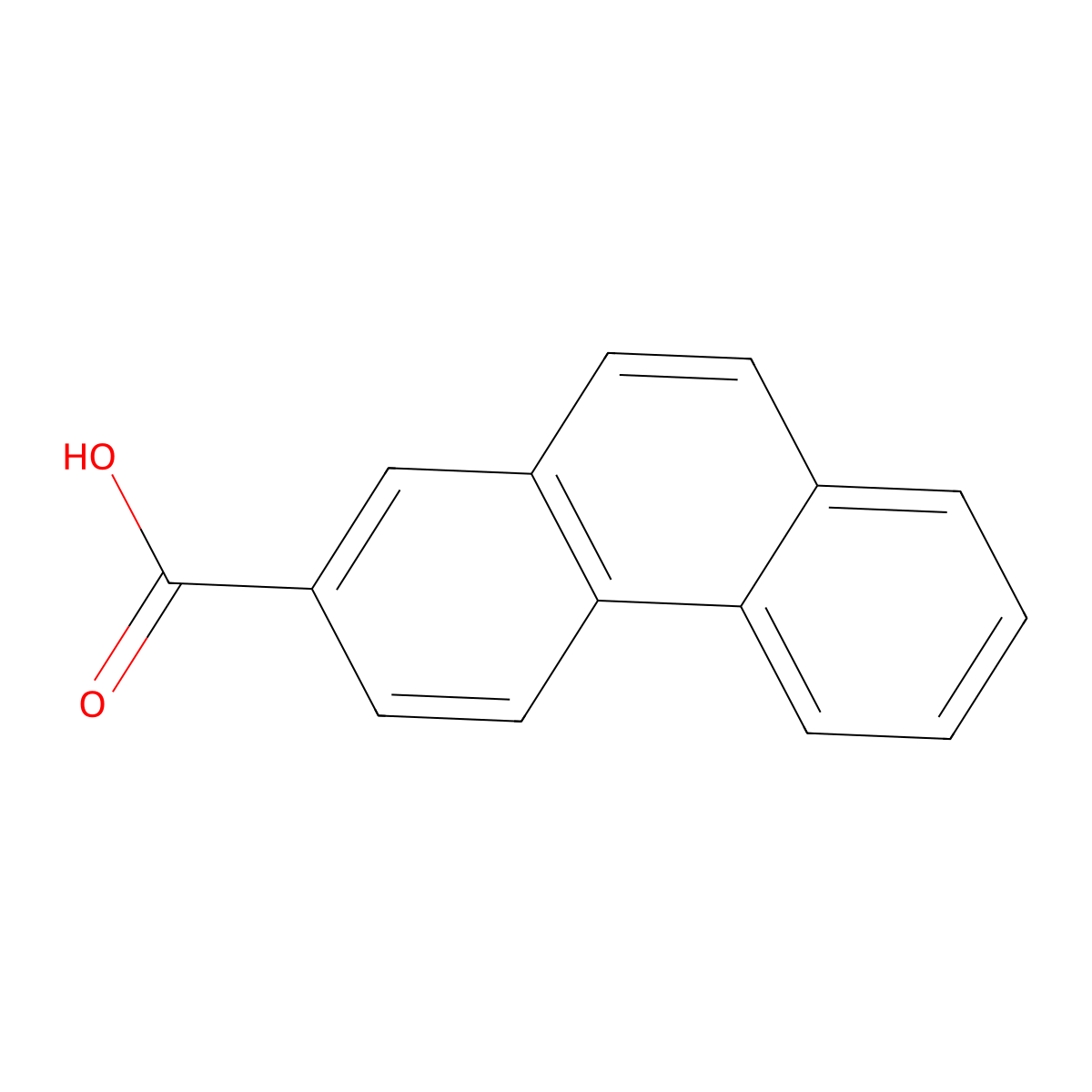 Phenanthrene-2-carboxylic acid molecular structure, CAS 40452-20-8