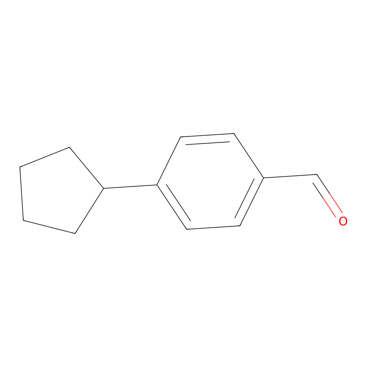 p-Cyclopentylbenzaldehyde molecular structure, CAS 40452-70-8