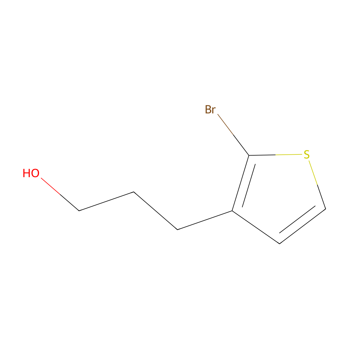 3-(2-Bromothiophen-3-yl)propan-1-ol molecular structure, CAS 404575-50-4