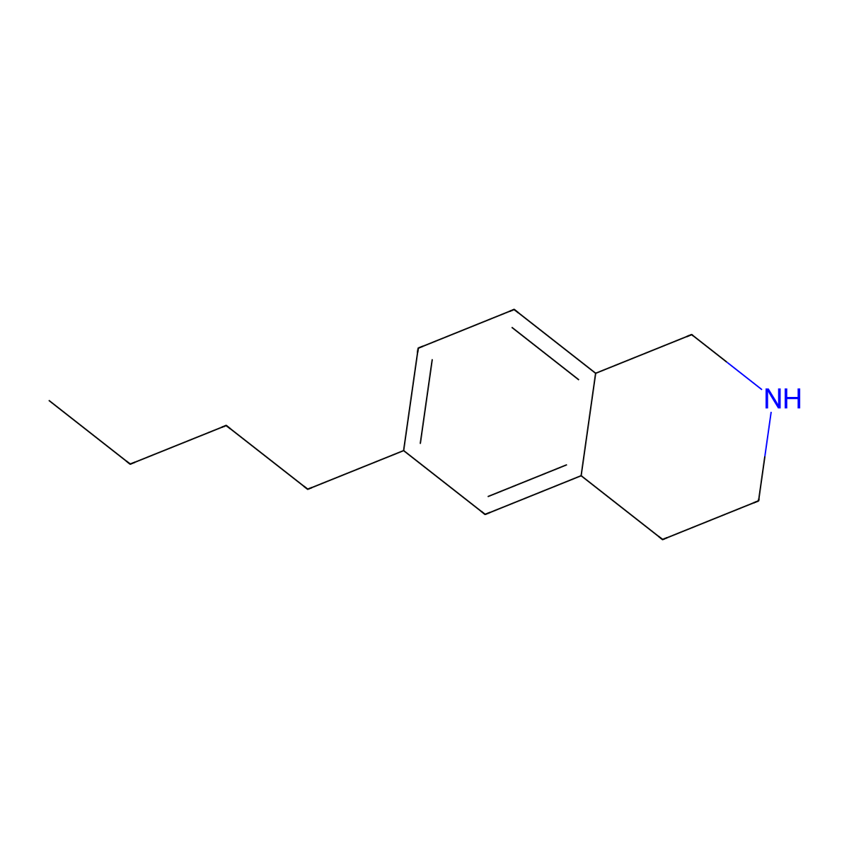 6-Butyl-1,2,3,4-tetrahydroisoquinoline molecular structure, CAS 404576-45-0