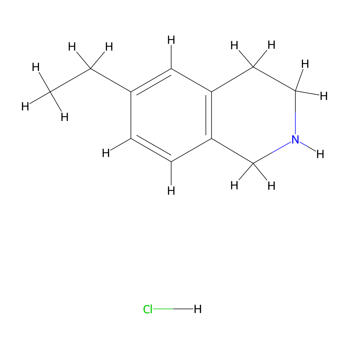 6-Ethyl-1,2,3,4-tetrahydroisoquinoline hydrochloride molecular structure, CAS 404576-49-4